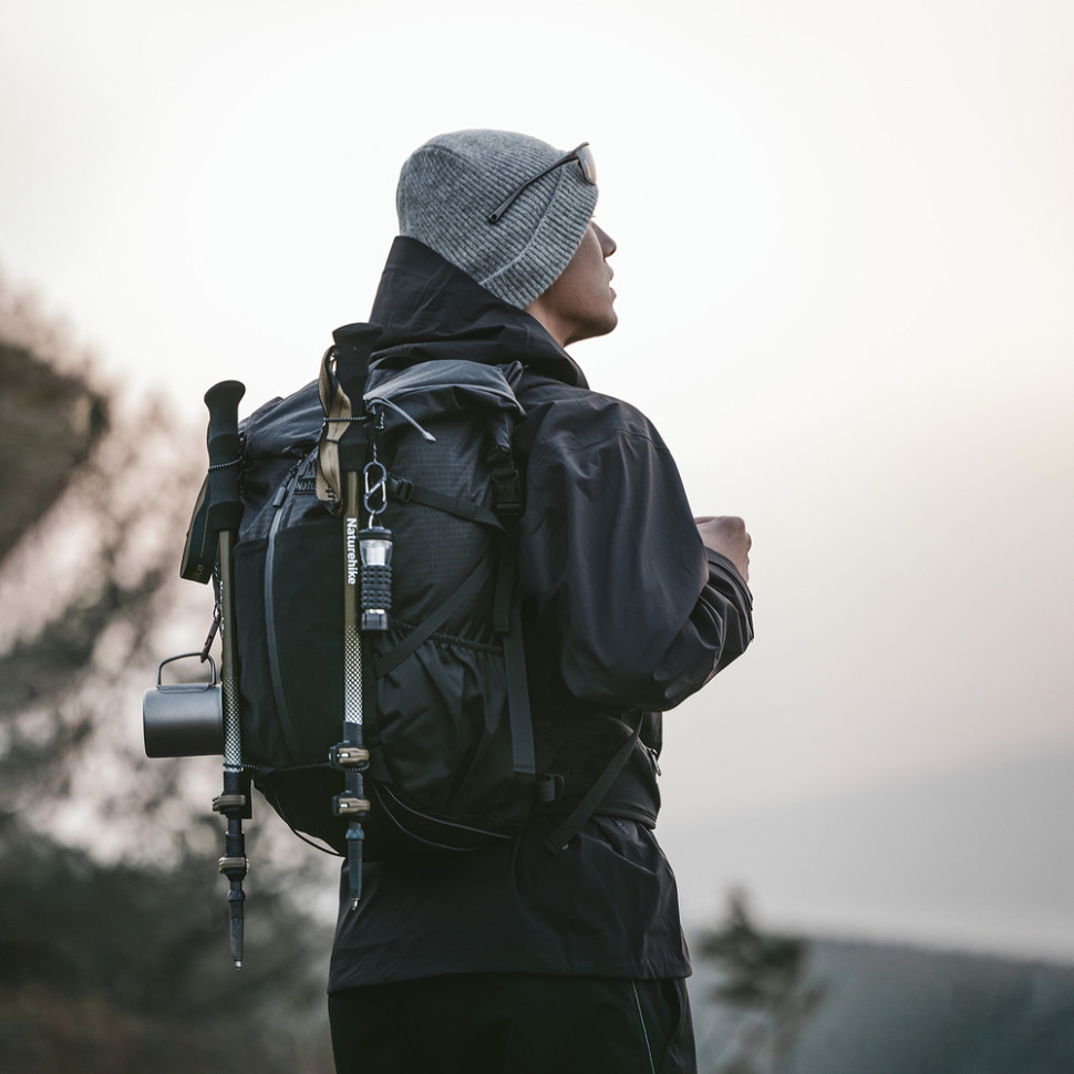 Рюкзак туристичний Naturehike CNK2300016, 30+5 л, чорний фото 7