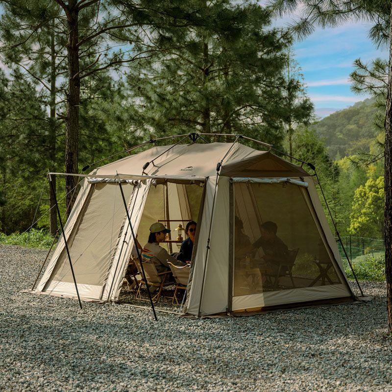 Палатка Naturehike Village CNH23ZP12003, коричневая фото 3