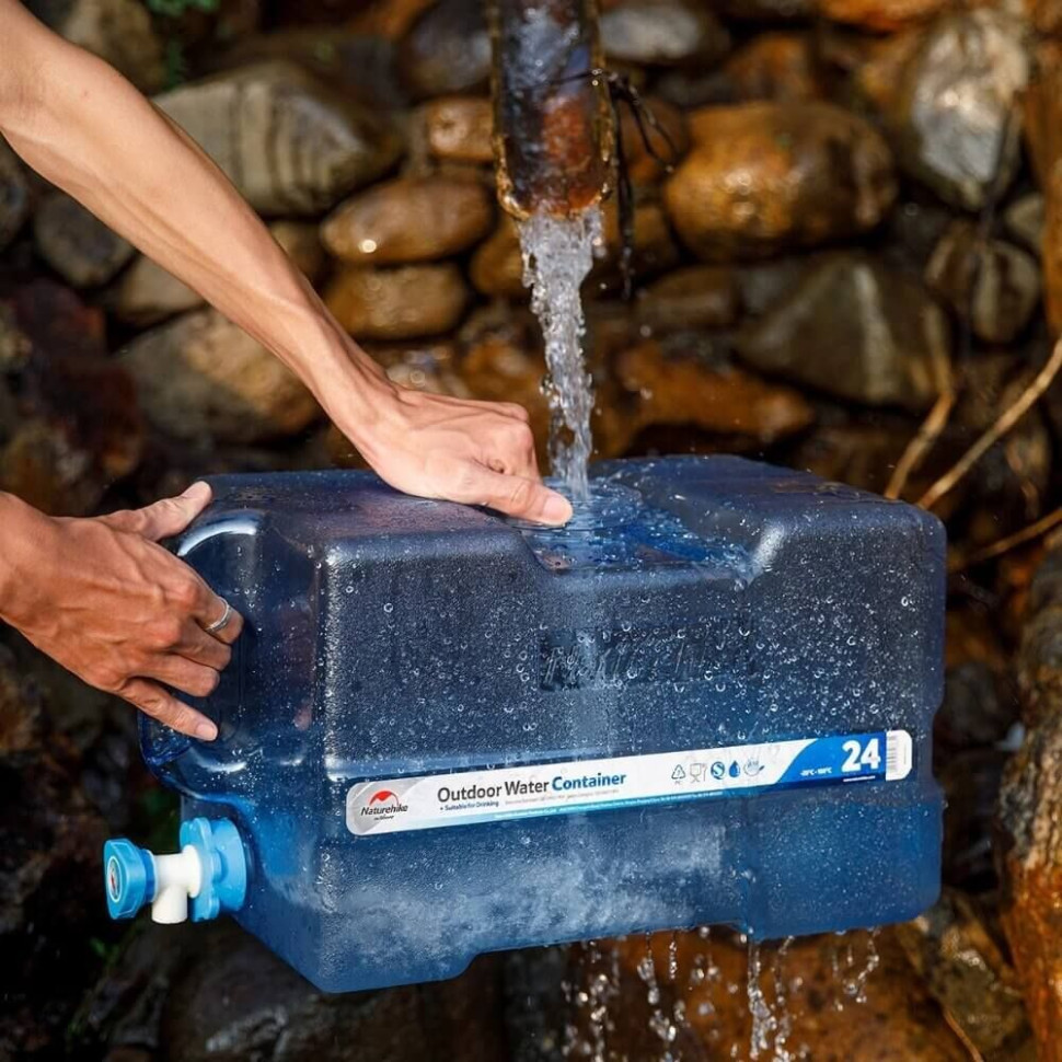 Каністра для води Naturehike PC7 NH18S024-T, 24 л, синя фото 2