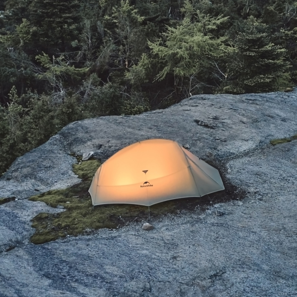 Намет надлегкий двомісний  з футпринтом Naturehike Cloud Up Pro CNK2350WS020,  20D, світлий сірий фото 3