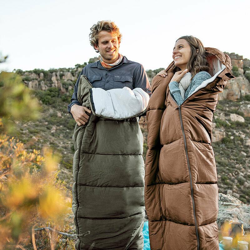 Спальник з капюшоном Naturehike U350 NH20MSD07, (1°C), правий, коричневий фото 6