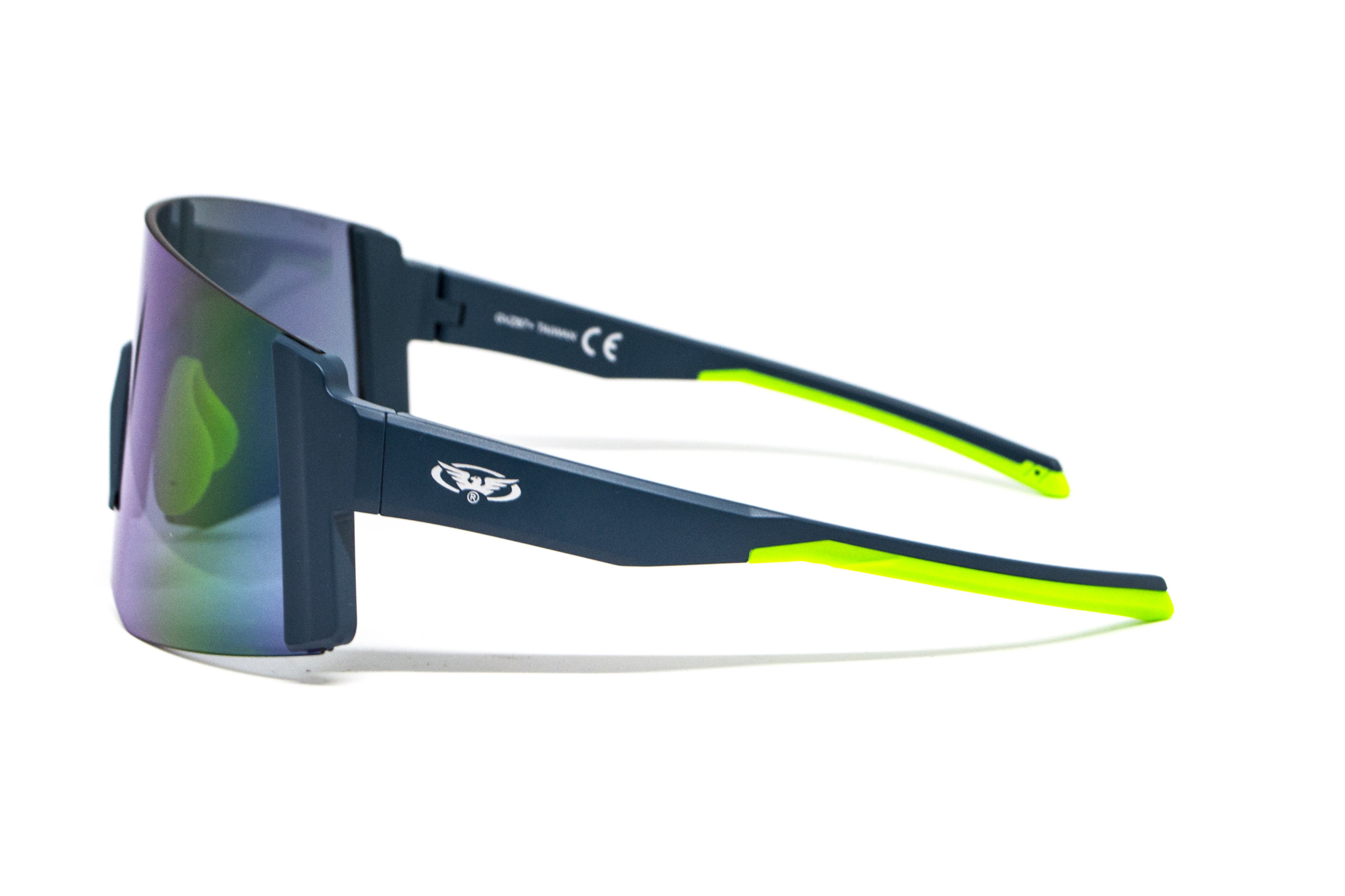 Очки защитные открытые Global Vision Astro+RX Blue (G-Tech™ blue), зеркальные синие в синій оправі с диоптрической вставкой в комплекте фото 8
