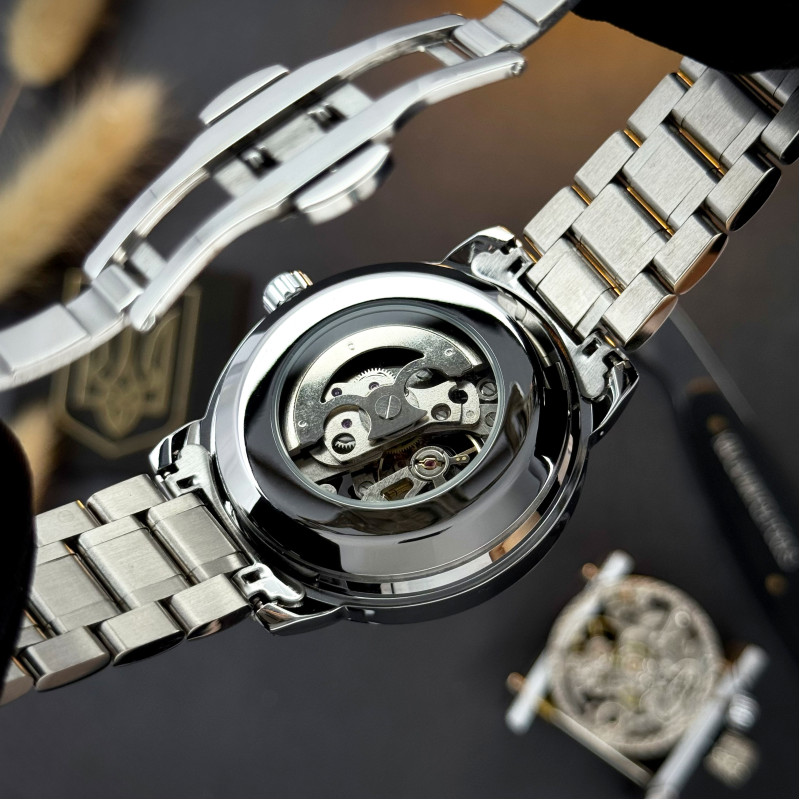 Чоловічий годинник Awarder 022 Де би не був Silver-Black Automatic Metall фото 11