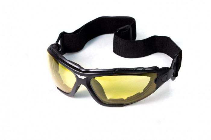 Очки защитные фотохромные Global Vision Shorty Photochromic (yellow) Anti-Fog, желтые фотохромные фото 3