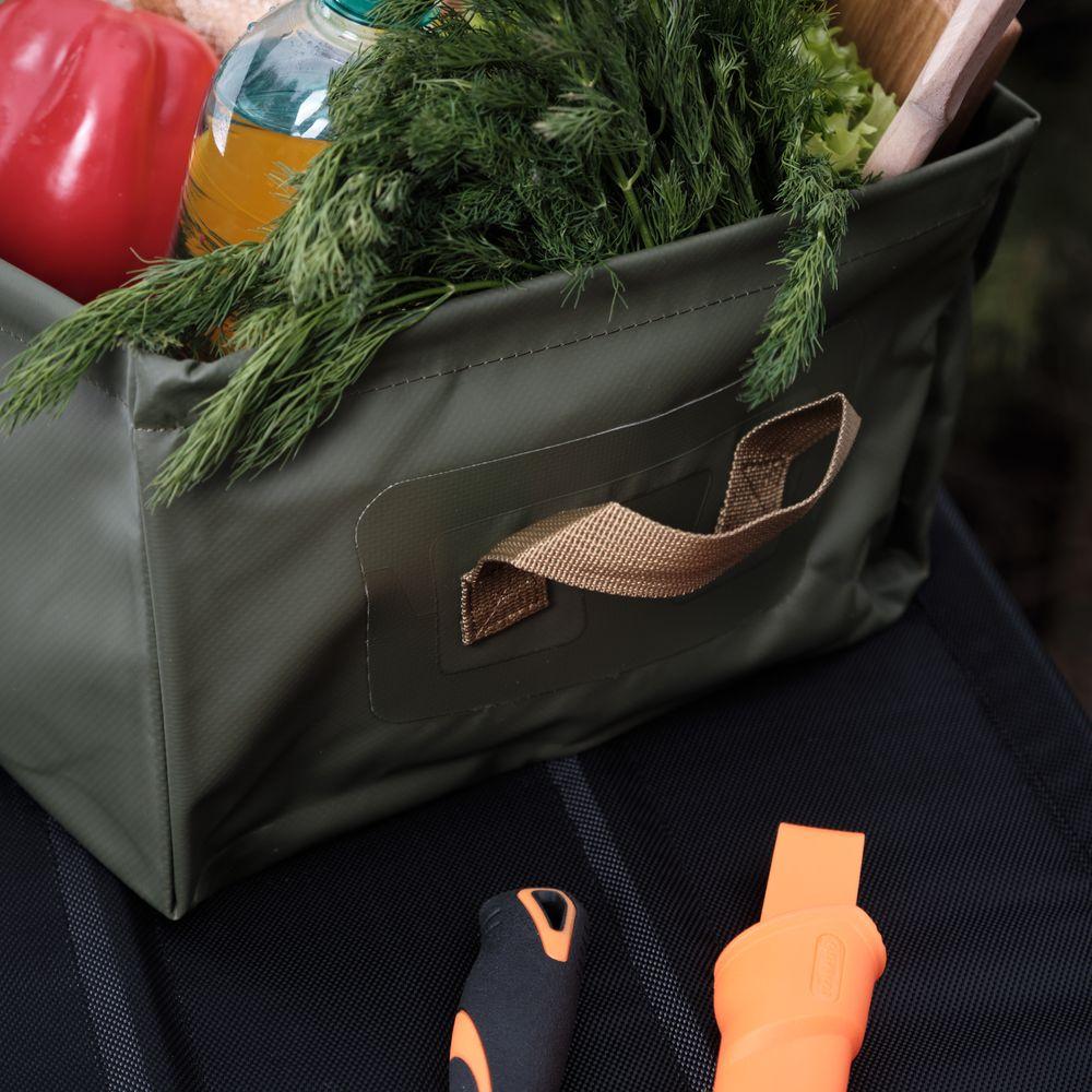 Складаний контейнер для води з ПВХ Naturehike Square bucket 13л army green NH19SJ007 фото 7