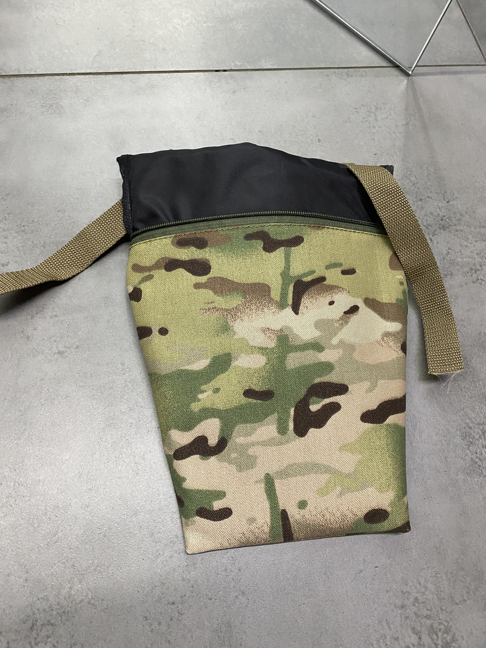 Подсумок передник напашник для плитоноски, размер L, Мультикам, Cordura 1000D, сумка под баллистический пакет фото 9