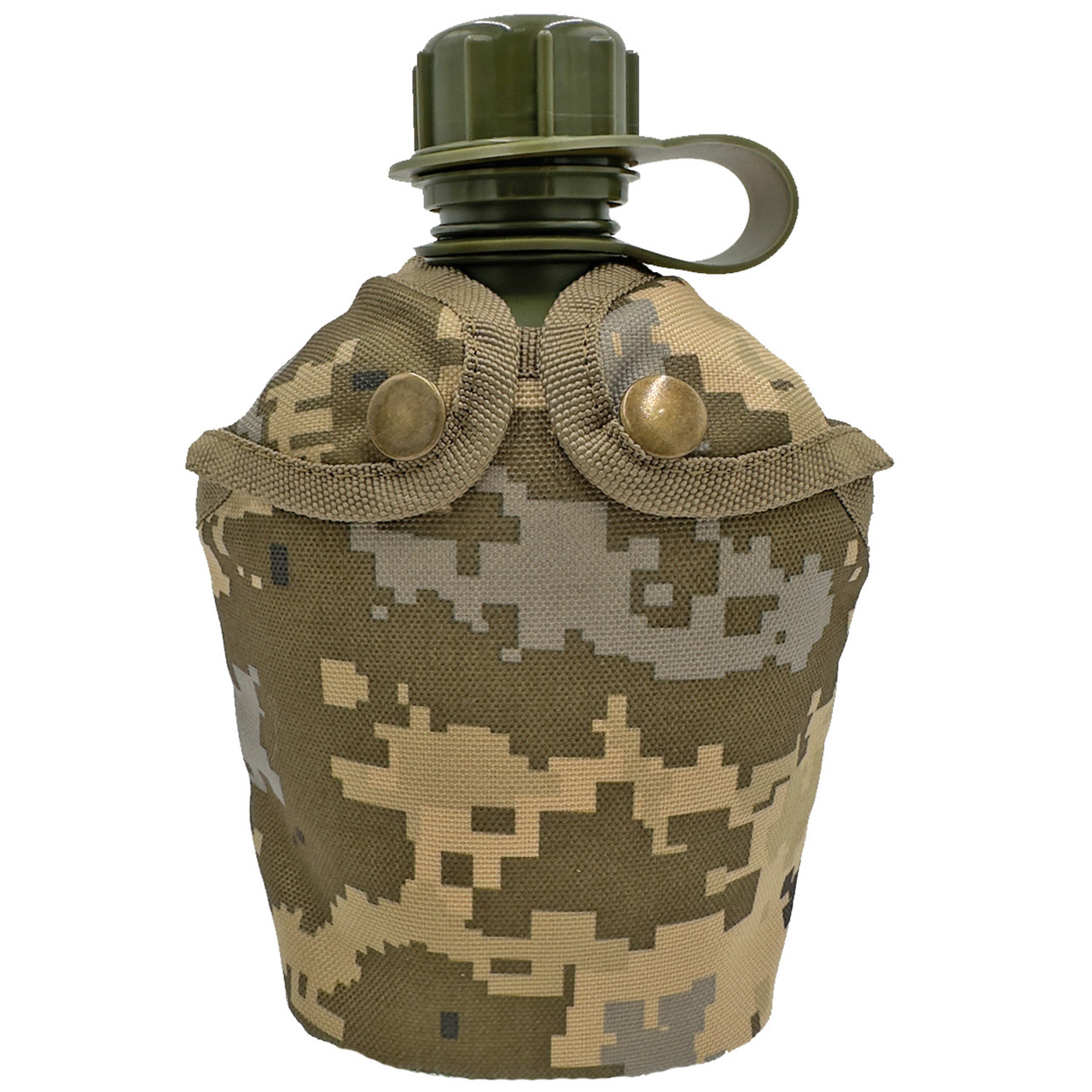 Фляга армейская 1л в чехле Molle Пиксель MELGO (фляга тактическая полевая индивидуальная) фото 5