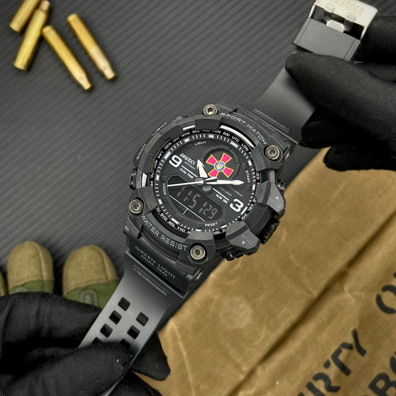 Чоловічий годинник Awarder 001 ЗСУ All Black фото 2