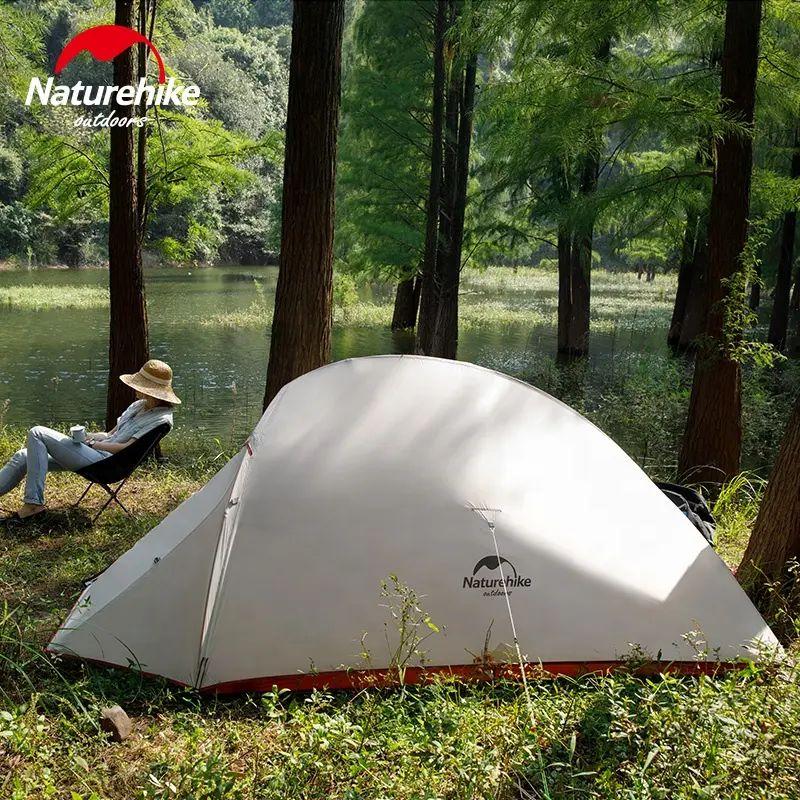 Намет надлегкий тримісний з футпринтом Naturehike Cloud Up 3 Updated NH18T030-T, 20D, темно-зелений фото 5
