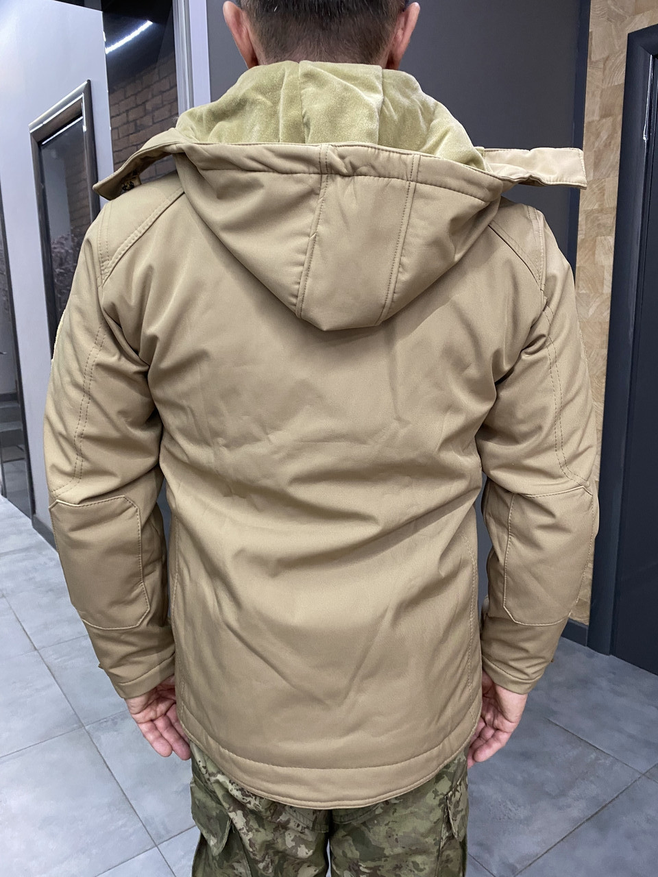 Куртка тактическая WOLFTRAP Softshell, цвет Койот, размер L, зимняя мужская куртка софтшелл для военных фото 3