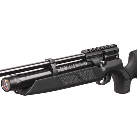 Пневматична редукторна РСР гвинтівка Weihrauch HW 110 S Black stock кал. 4,5 фото 2