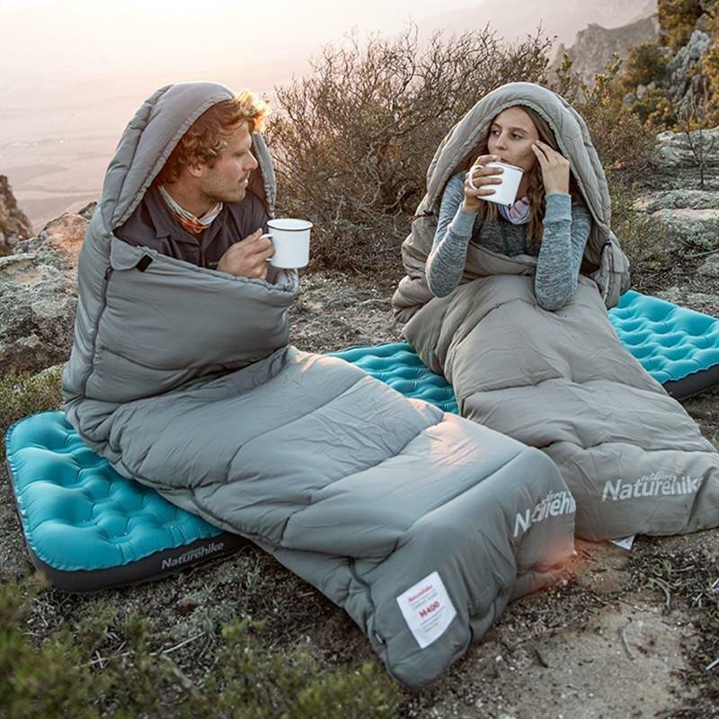 Спальник с капюшоном Naturehike M400 NH20MSD02, (1°C), левый, зеленый фото 2