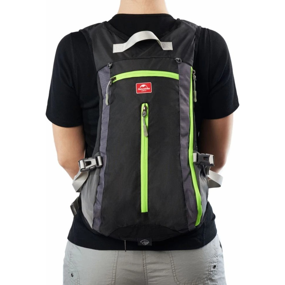 Велорюкзак з чохлом для шолома Naturehike 15 л sky blue NH15C001-B, блакитний фото 8