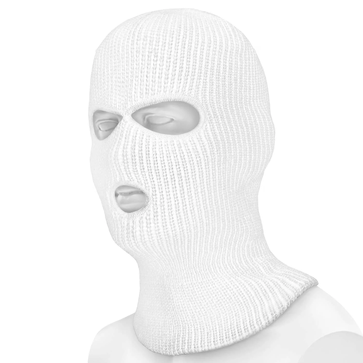 Балаклава трехдырочная (акрил) White фото 2