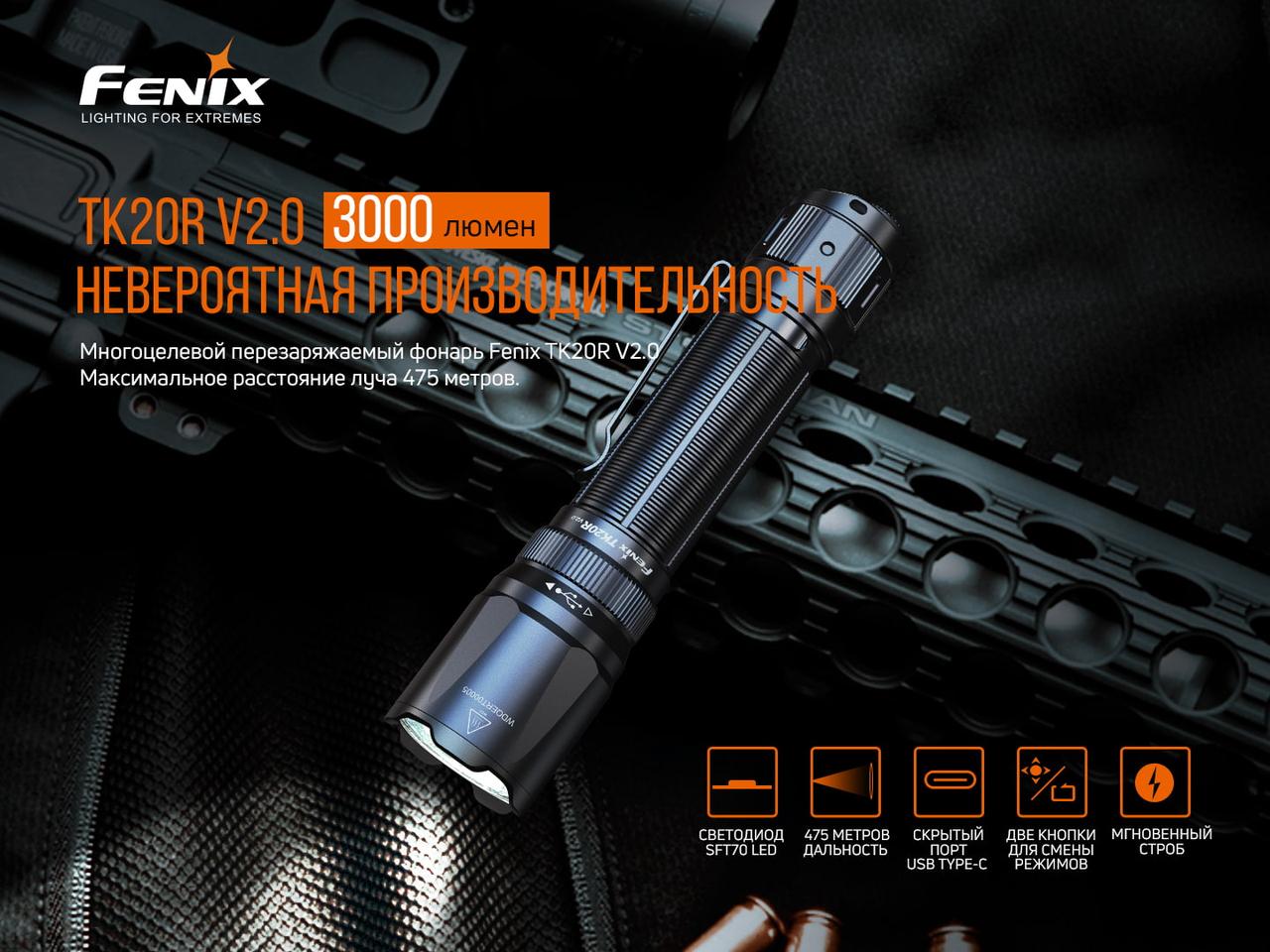 Ліхтар ручний Fenix TK20R V2.0 фото 6