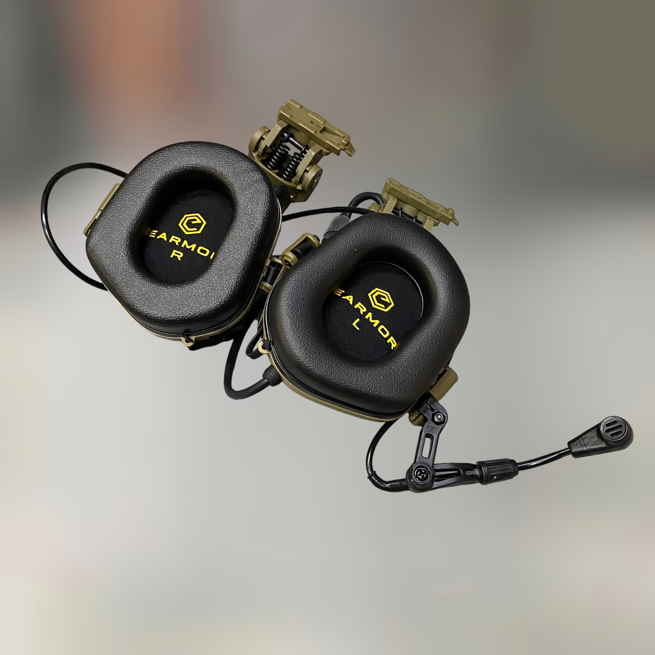 Наушники Earmor M32 Mod3 c креплением на шлем HD-ACC-08, активные, со съёмным микрофоном и гарнитурой, Койот фото 6