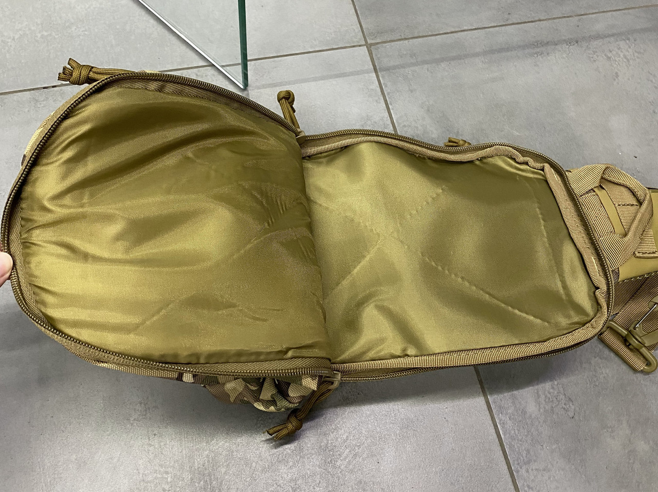 Сумка тактическая с ремнем через плечо, Cordura, Мультикам, Yakeda, сумка армейская c ремнем через плечо фото 6