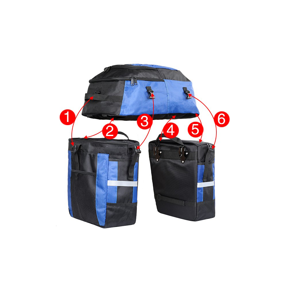 Велобаул Rhinowalk Transformer 3в1 70л E20655 Blue фото 10