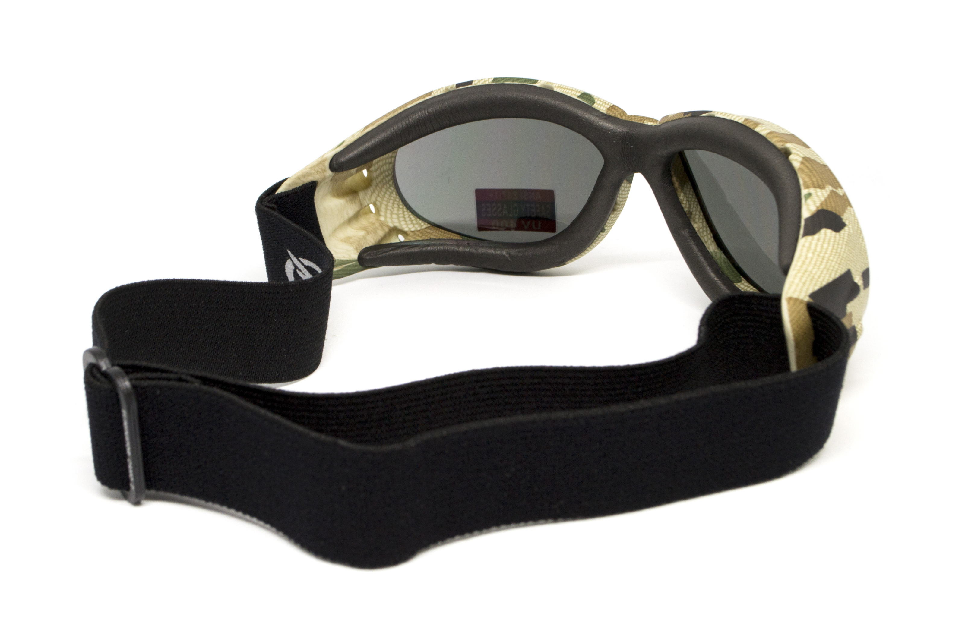 Очки защитные с уплотнителем Global Vision Eliminator Camo Pixel (gray), серые в камуфлированной оправе фото 5