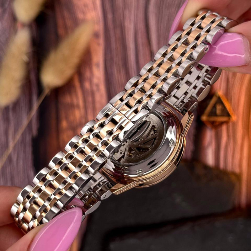 Класичний жіночий годинник Awarder 049 Де би не була Silver-Gold-Pearl, водонепроникний фото 6