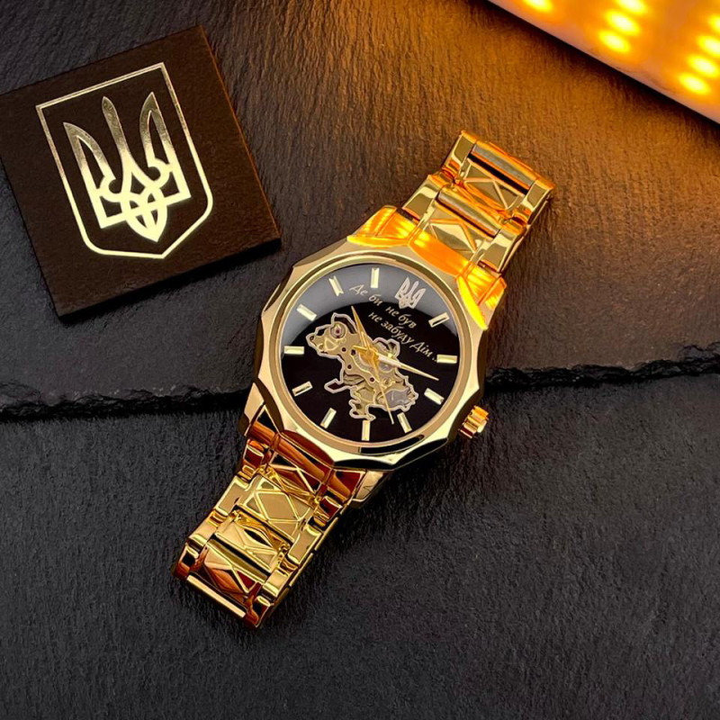 Чоловічий годинник Awarder 024 Не забуду дім Gold-Black фото 6