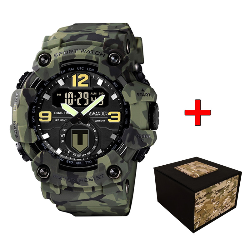Чоловічий годинник Awarder 004 ТРО Camo Green