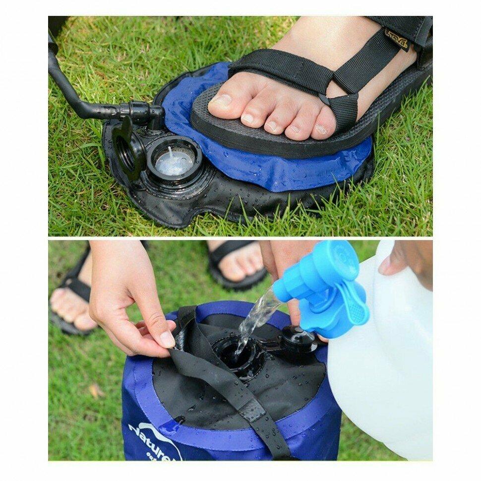 Душ кемпінговий Naturehike NH17L101-D, блакитний фото 6