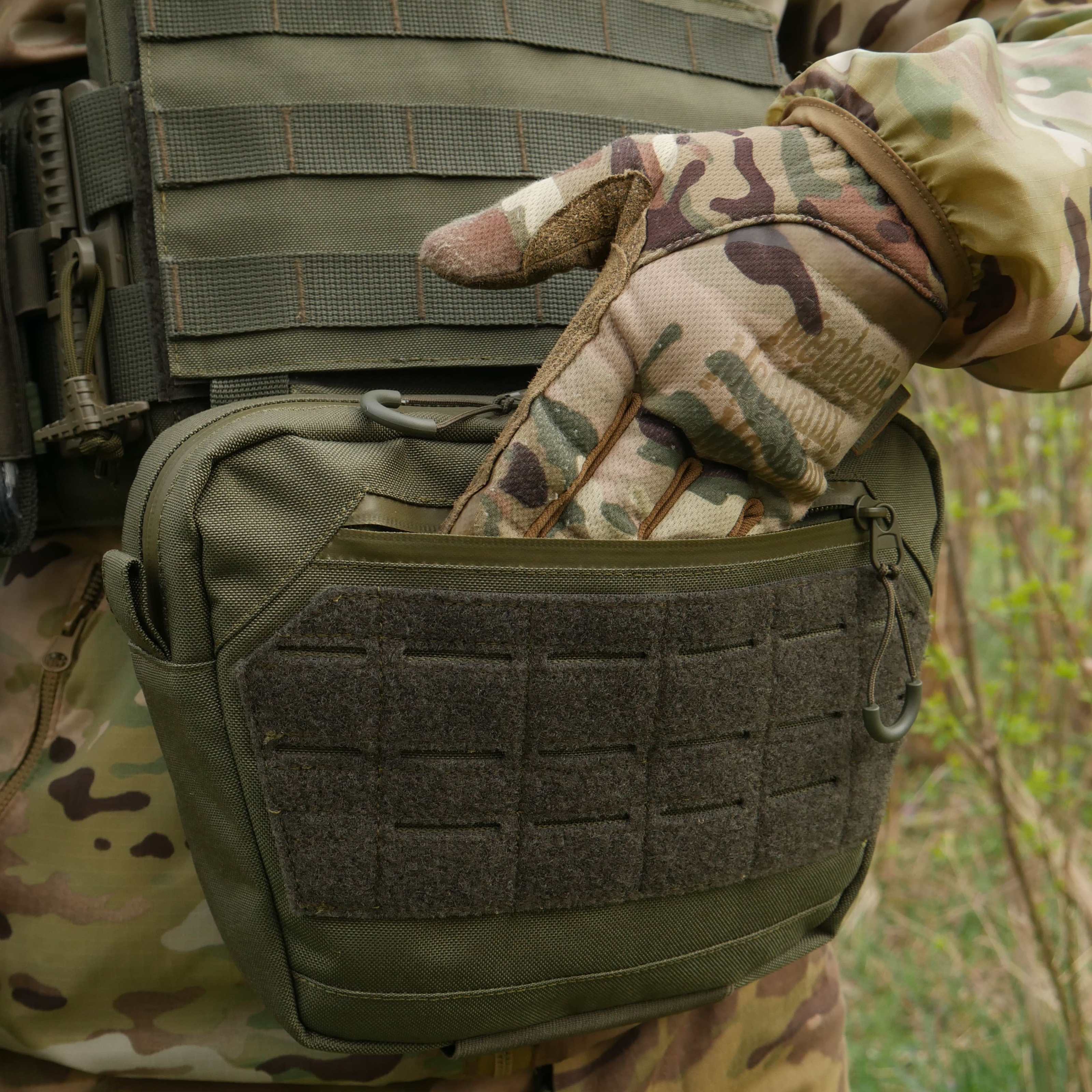 Сумка-напашник XL Kiborg GU Cordura с NIR-пропиткой (Хаки) фото 8