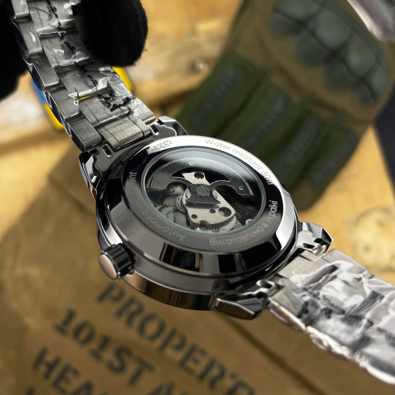Чоловічий годинник Awarder 022 Де би не був Silver-Black Automatic Metall фото 5