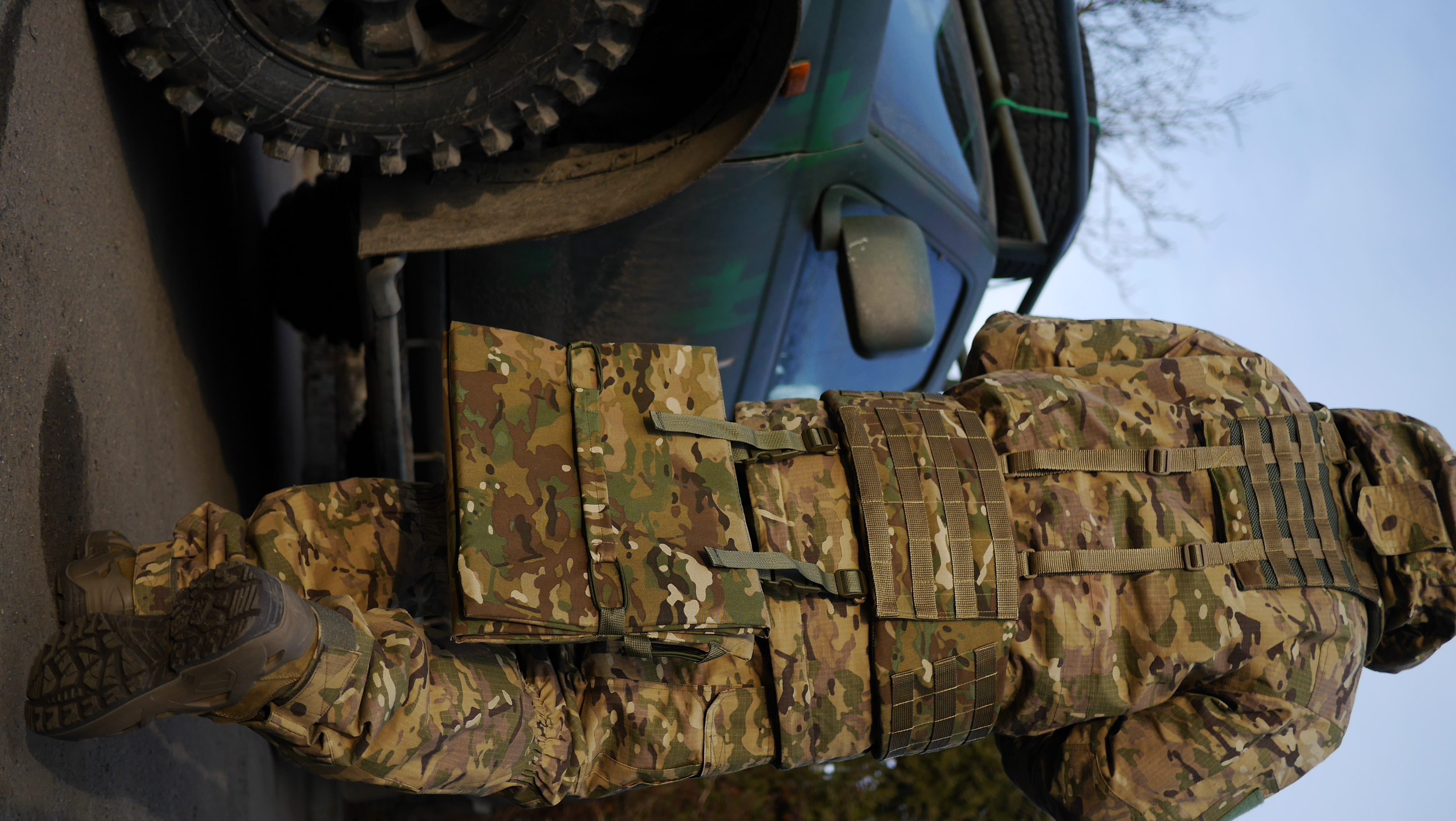 Трьохсекційни килимок (каремат) для сидіння мультика Cordura 1000D фото 7