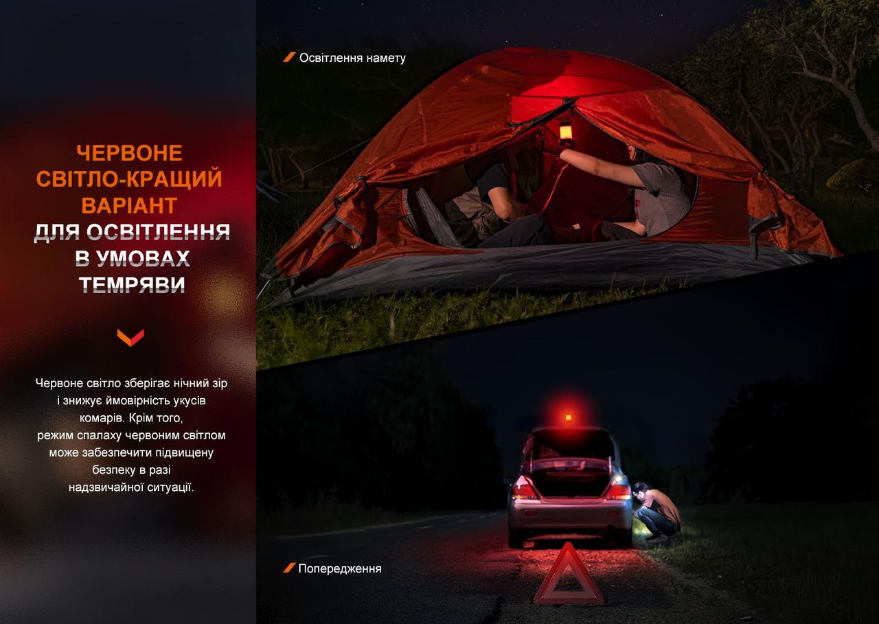 Ліхтар кемпінговий Fenix CL26R Pro, темно-зелений фото 9