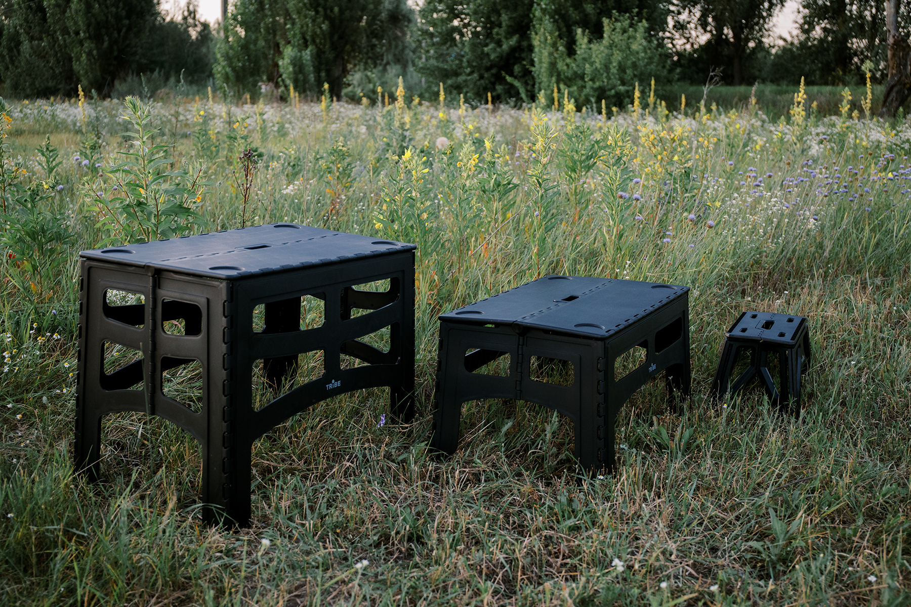 Стол Tribe Camp Table High пластиковый T-EF-0004-black фото 2