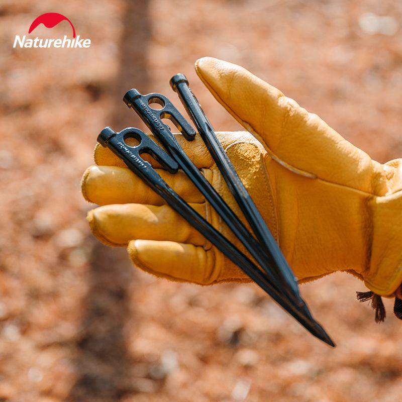 Кілок сталевий Naturehike CNH22ZP018, 20 см, чорний фото 3