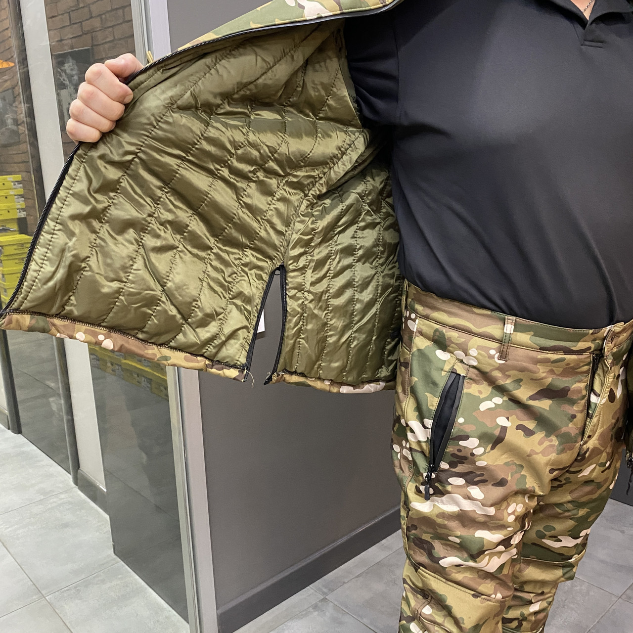 Костюм тактический демисезон, Softshell, Мультикам, размер XL, демисезонный костюм софтшелл для военных фото 8