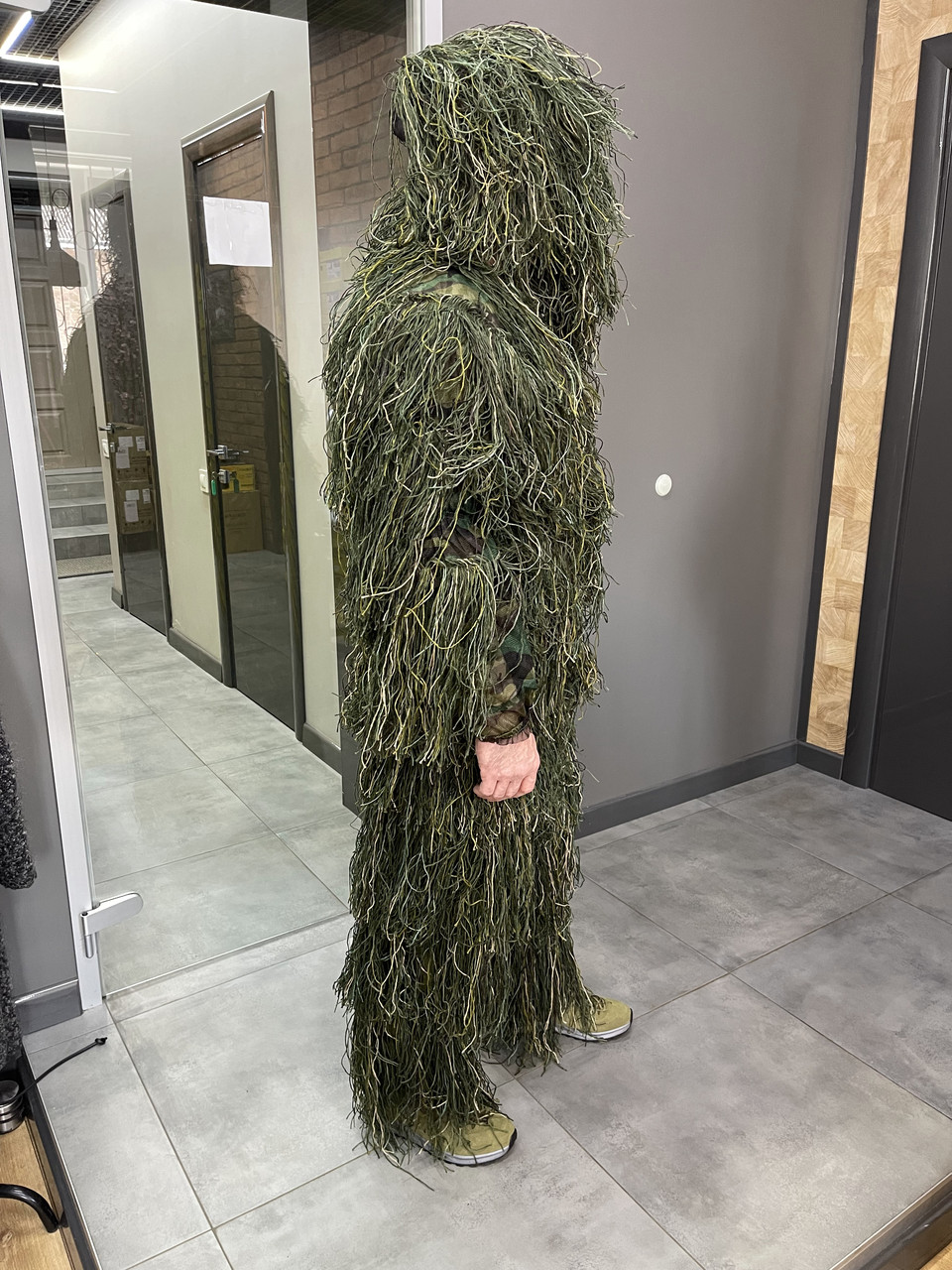 Маскировочный костюм Кикимора (Geely), нитка woodland, р. XL-XXL до 100 кг, костюм разведчика, маскхалат киким фото 2