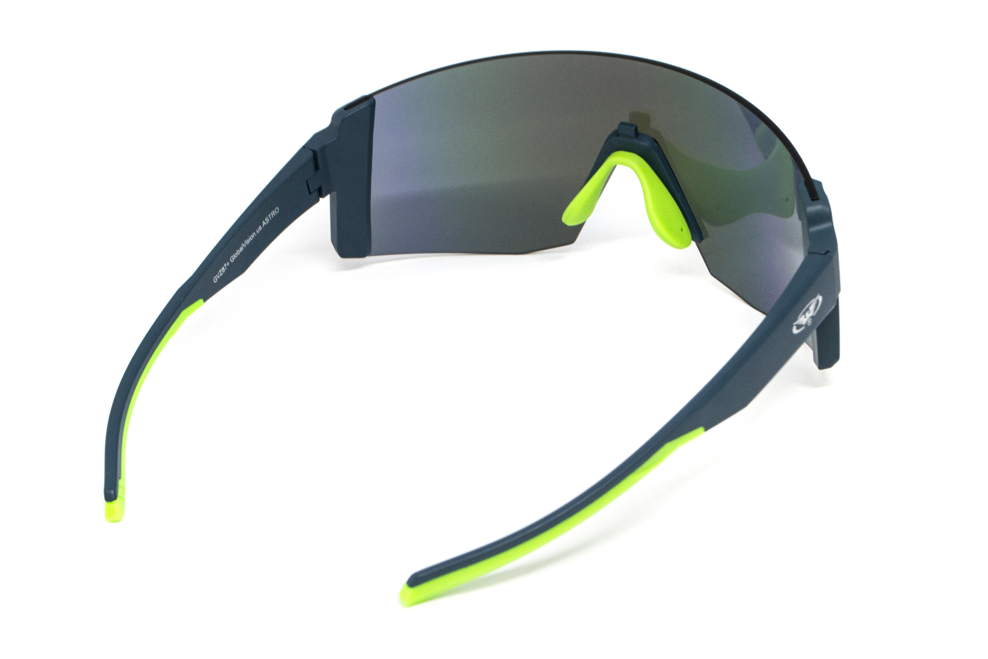 Очки защитные открытые Global Vision Astro+RX Blue (G-Tech™ blue), зеркальные синие в синій оправі с диоптрической вставкой в комплекте фото 6