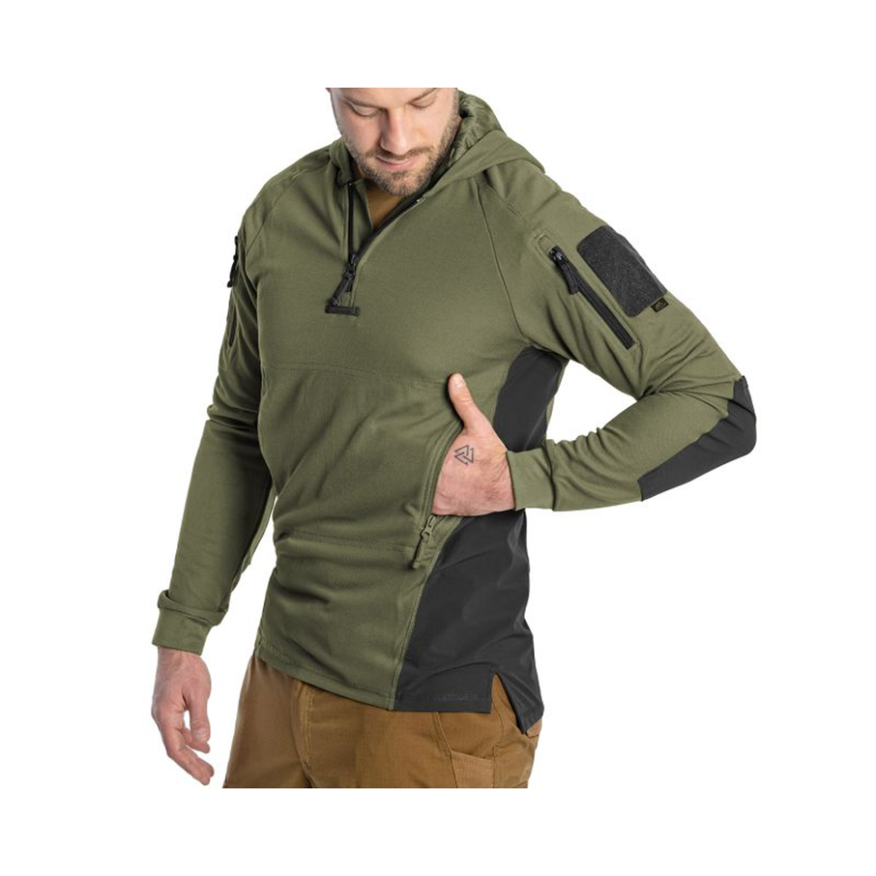 Кофта тактична Helikon-Tex RANGE HOODIE - TopCool, оливковий, розмір XL фото 5