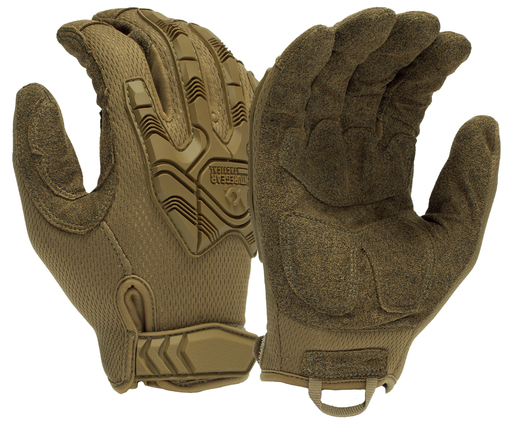 Тактичні протиударні рукавиці Venture Gear Tactical VGTG40 Heavy-Duty Impact Operator, пісочні, розмір XL (10)