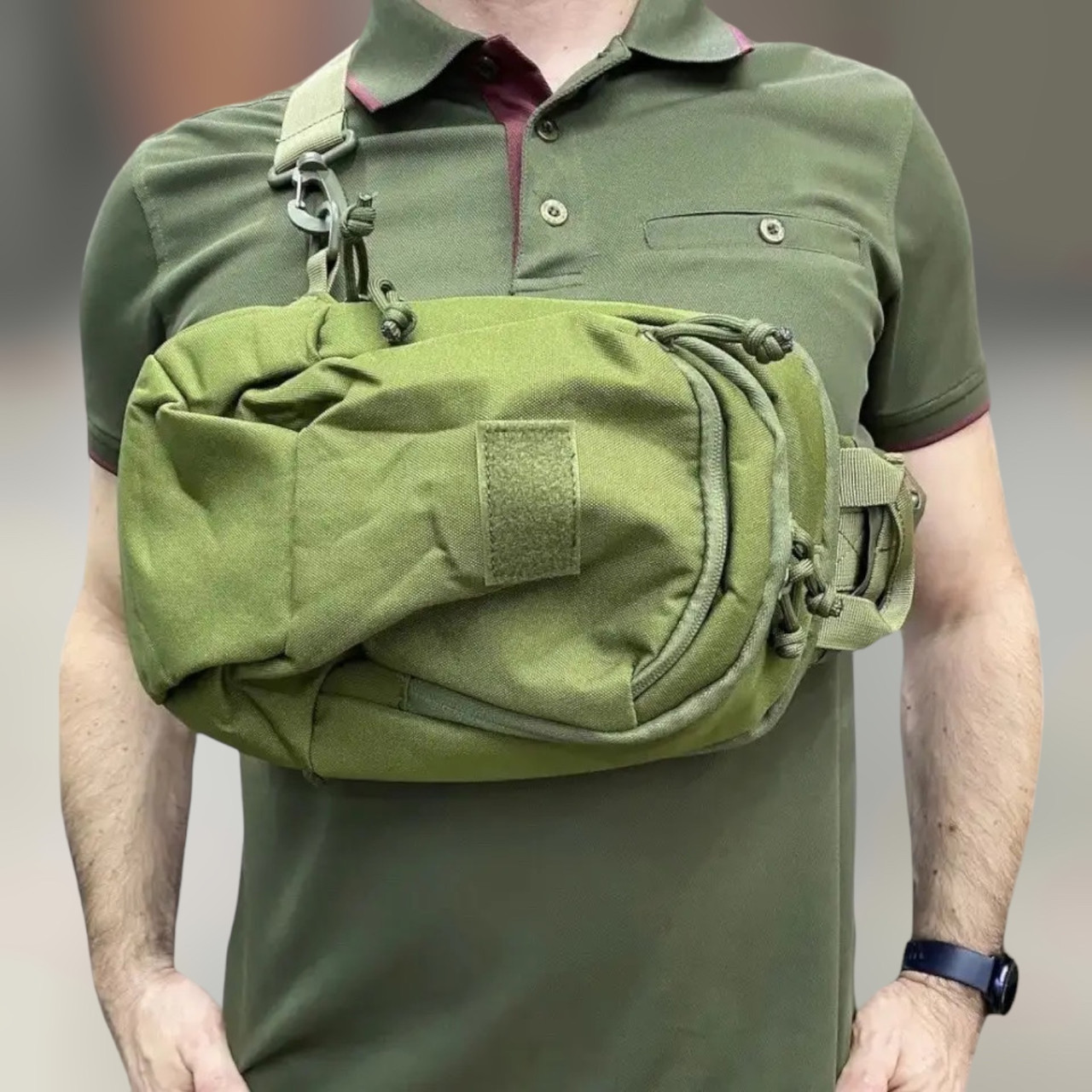 Сумка тактическая с ремнем через плечо, Cordura, Олива, Yakeda, сумка армейская c ремнем через плечо