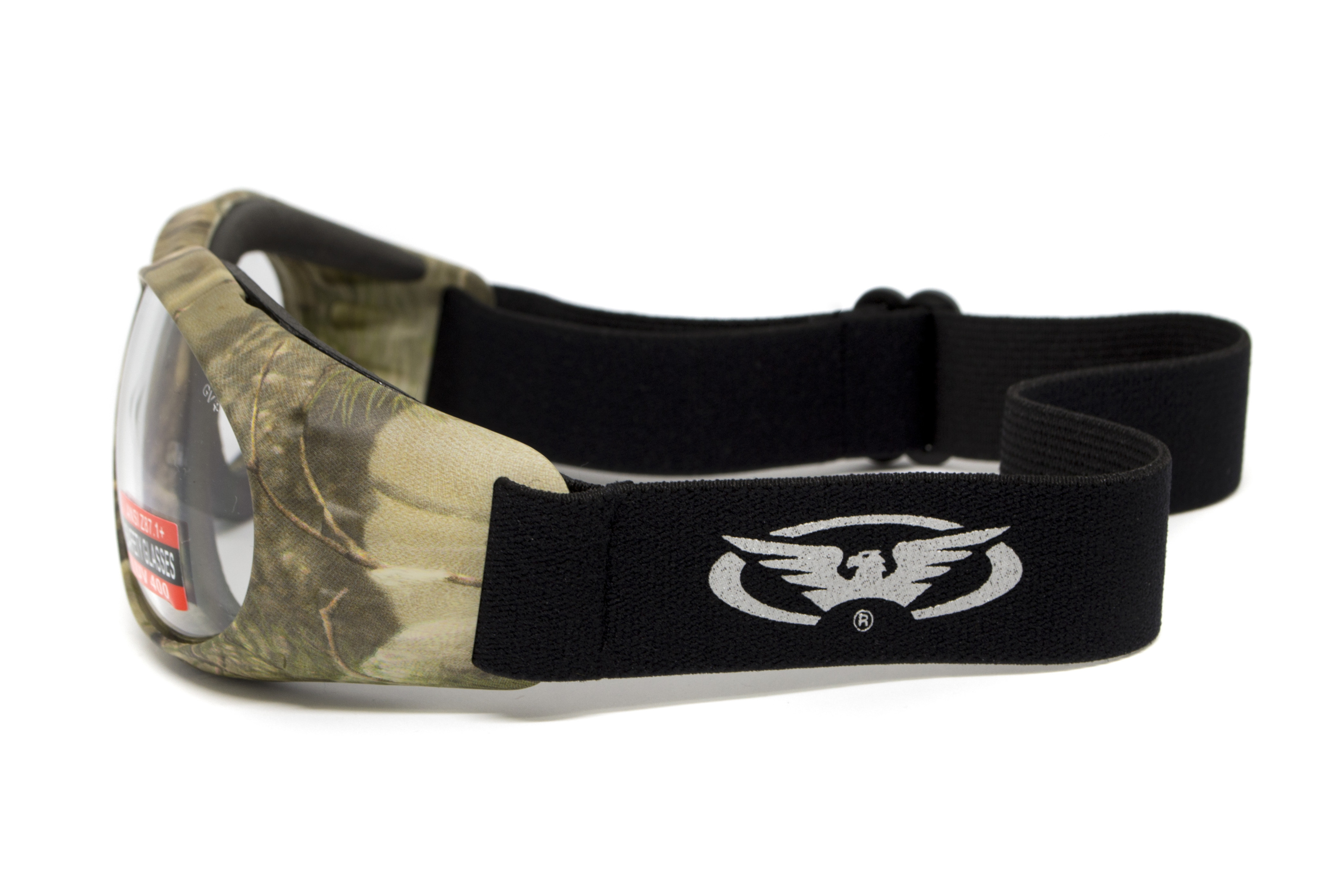 Очки защитные с уплотнителем Global Vision Eliminator Camo Forest (clear), прозрачные в камуфлированной оправе фото 2