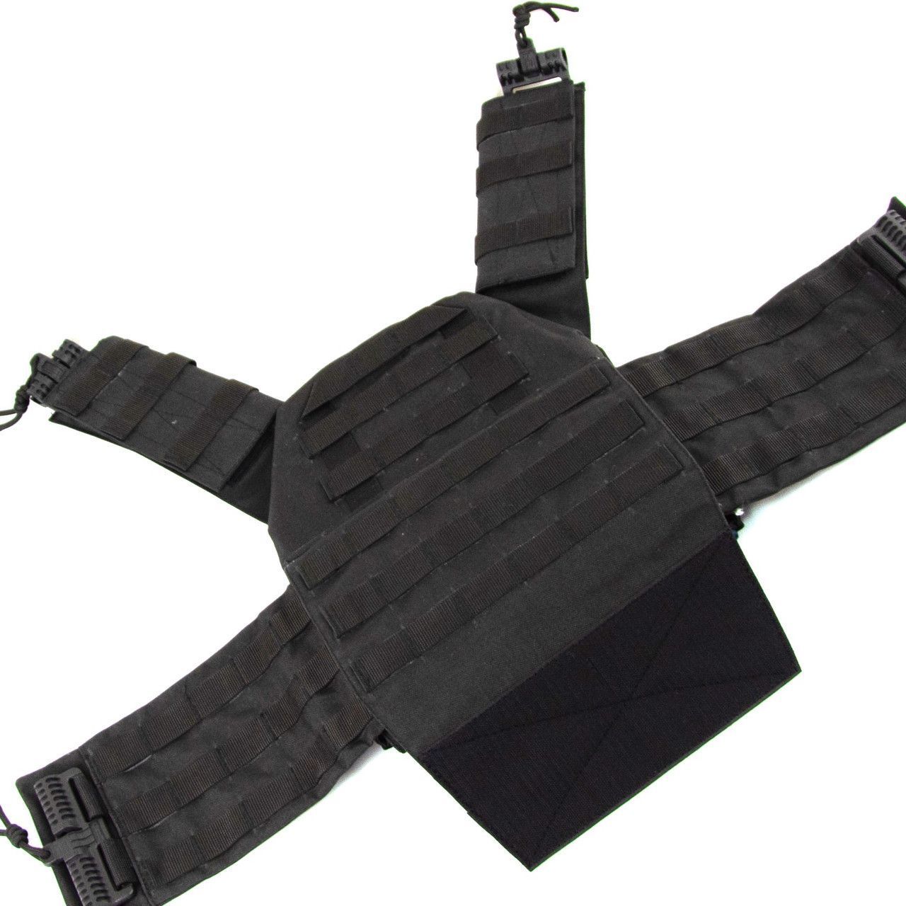 Плитоноска зі швидким скиданням Чорна Cordura 1000 D MELGO фото 4