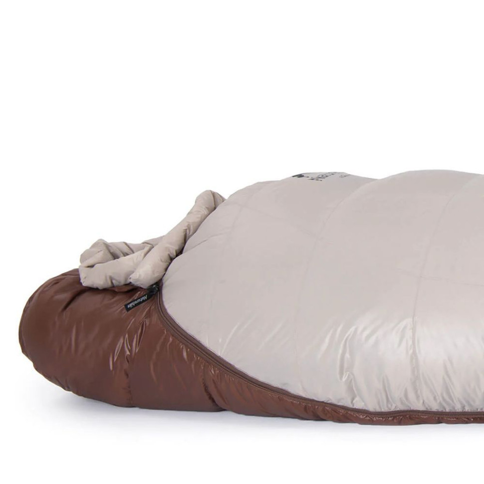 Спальник з натуральним пухом Naturehike Snowbird NH20YD001, p-р L, коричневий 720 г фото 5