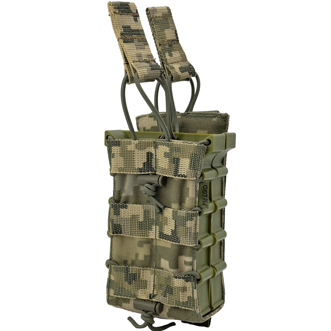 Подсумок для 2-х магазинов жесткий с фиксаторами Cordura 1000 D Пиксель ММ-14 MELGO