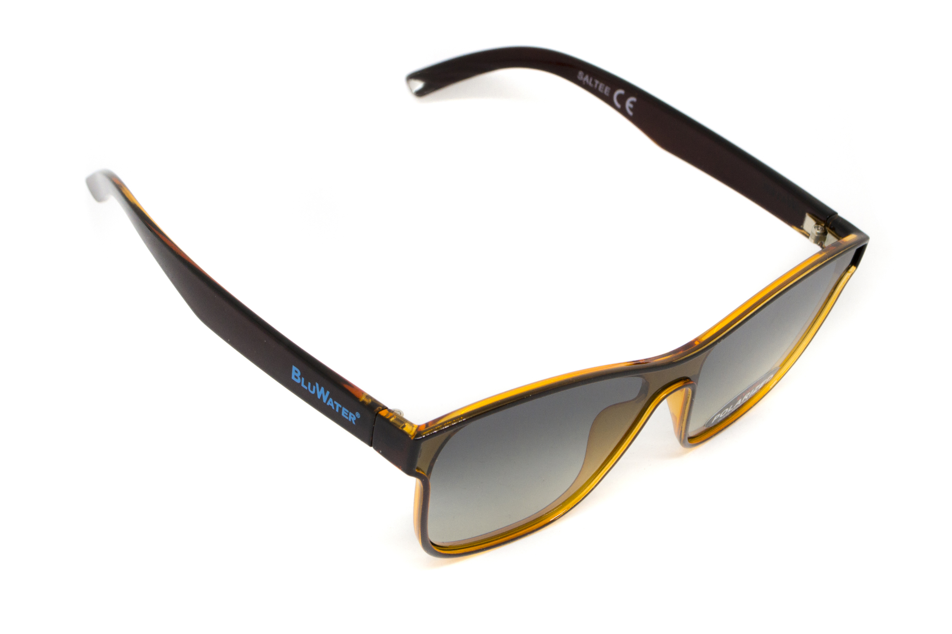 Очки поляризационные BluWater Saltee Polarized (gradient gray), серые с градиентом линзы в коричневой полупрозрачной оправе фото 8