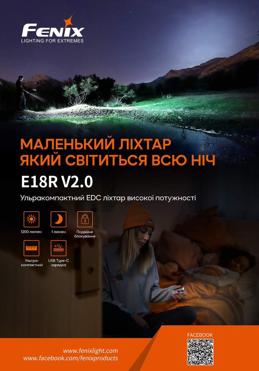 Ліхтар ручний Fenix E18R V2.0 фото 7