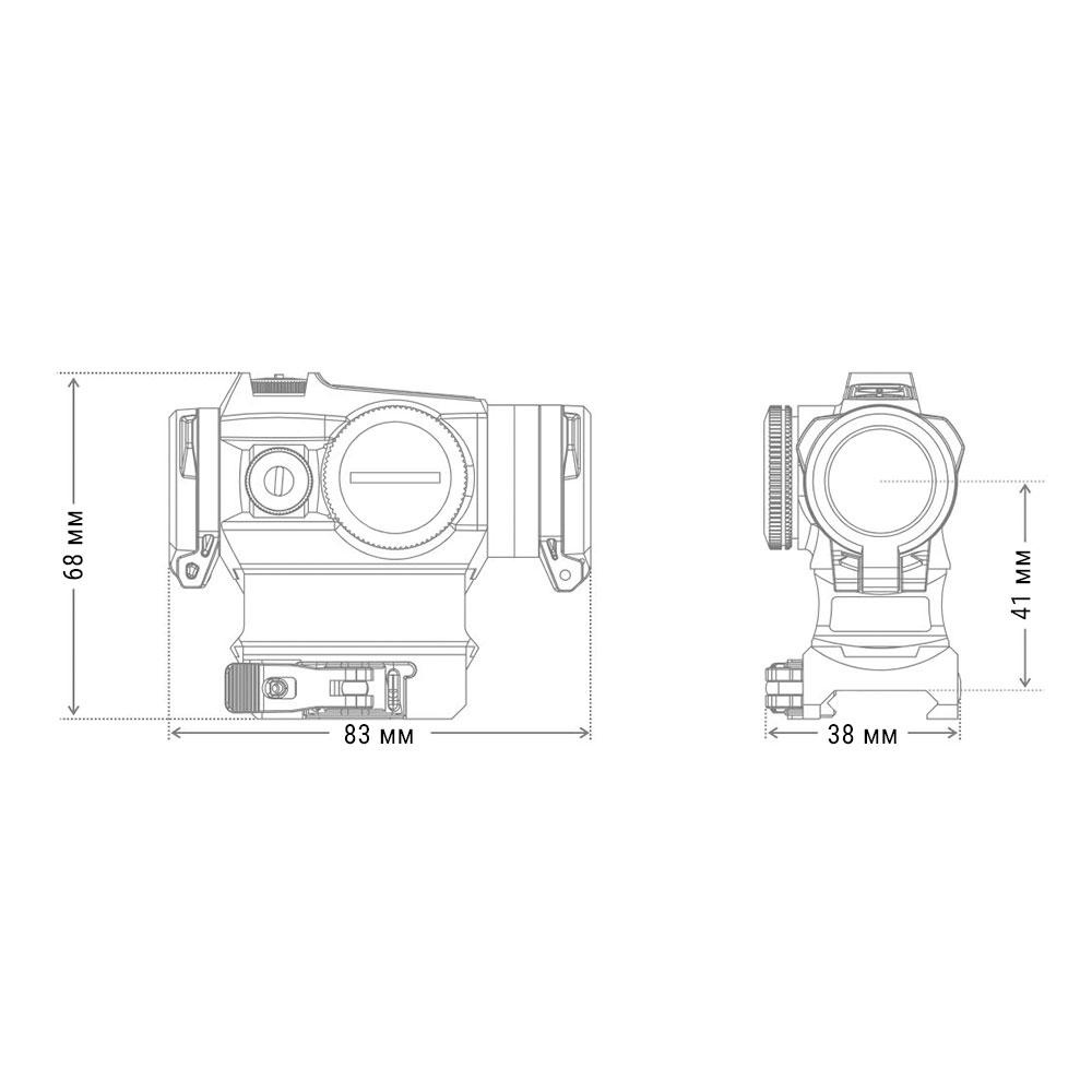 Коліматор Holosun HS515GM Micro на Weaver/Picatinny, марка - точка/коло-точка, 2/65MOA фото 9