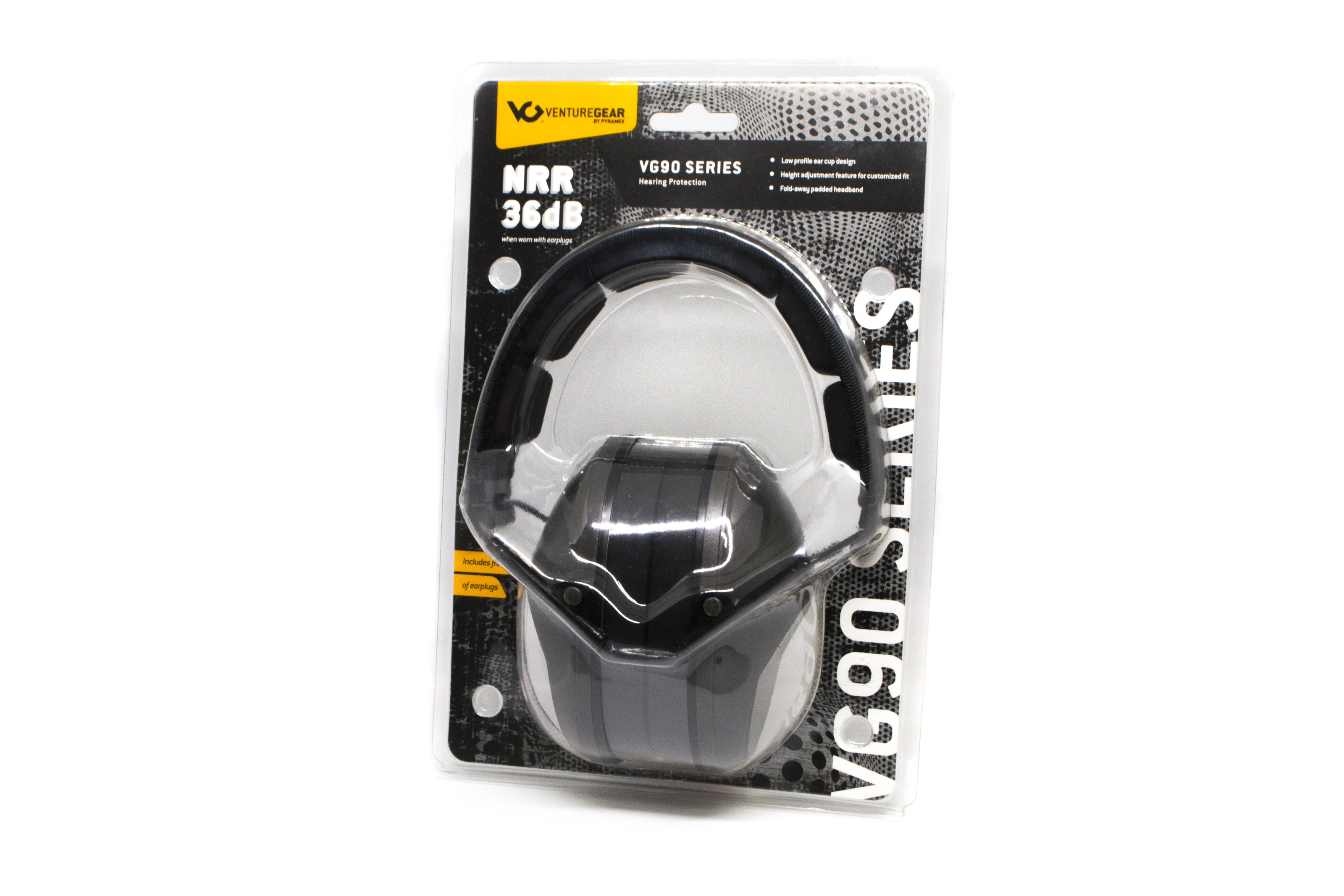 Наушники противошумные защитные Venture Gear VGPM9010C (защита слуха NRR 24 дБ, беруши в комплекте), серые фото 11