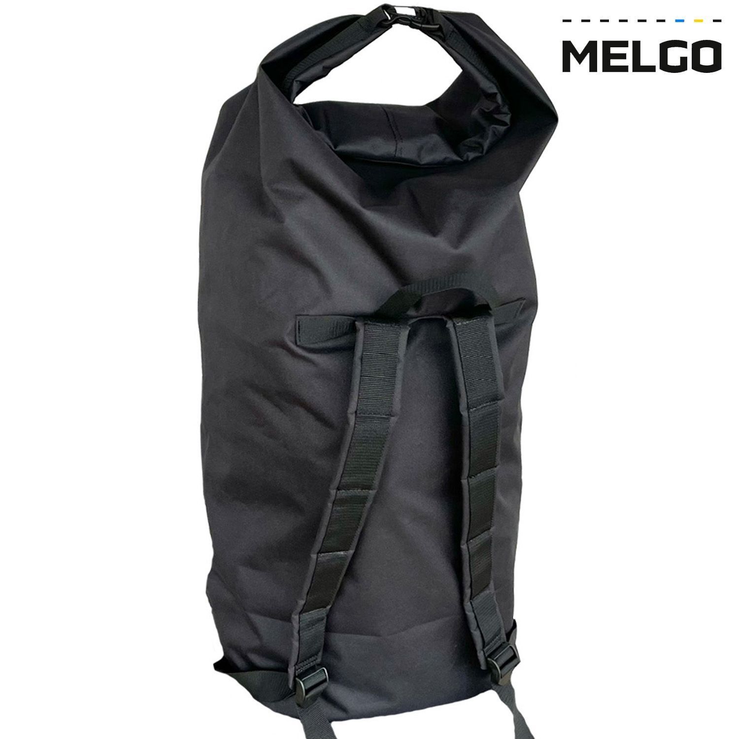 Баул тактичний 100 л Чорний Полікордура MELGO фото 2