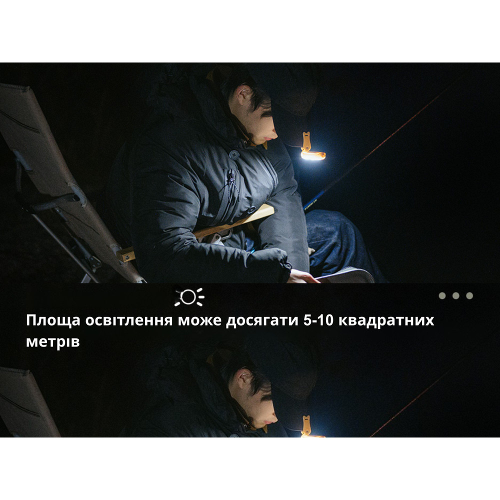 Ліхтар з кліпсою Naturehike NH21ZM013, бежевий фото 9