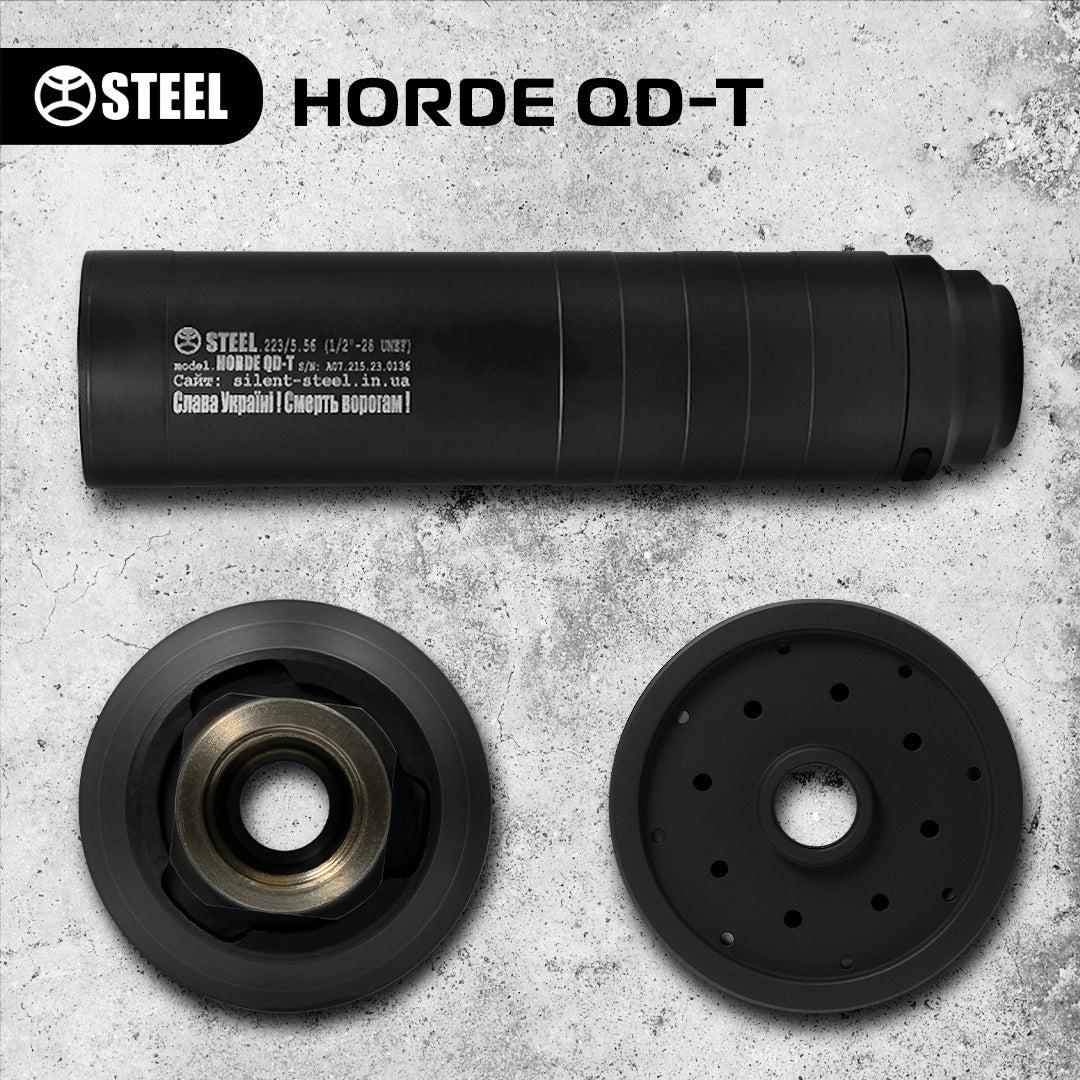 Глушитель STEEL HORDE QD-T .223, резьба – 15×1, быстросъёмный титановый саундмодератор фото 6